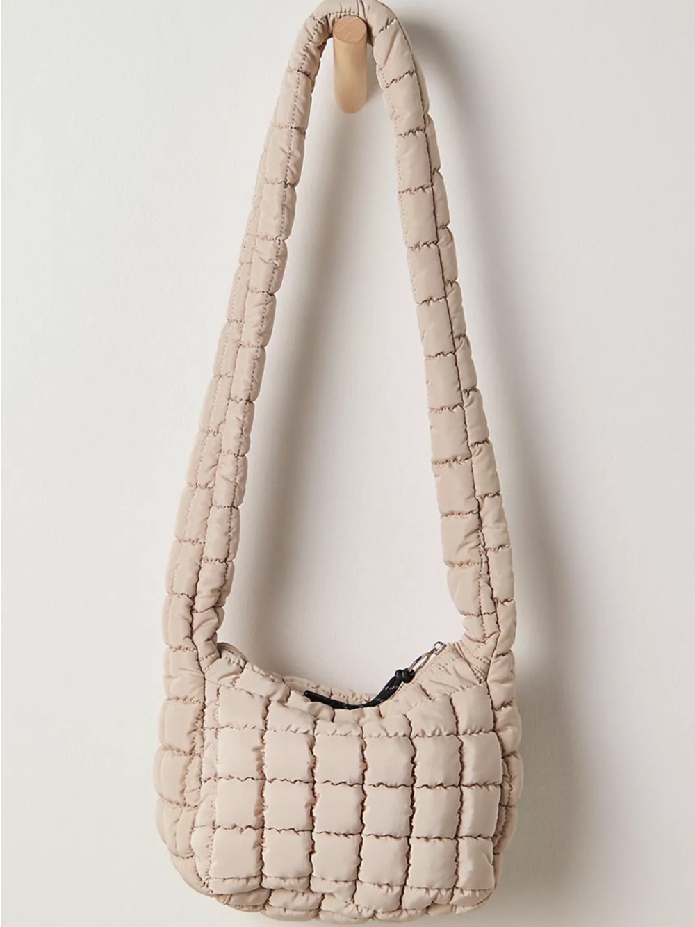 Free People FP Movement Quilted Baby Carryall Sling Bag In Tofu Taupe New - Picture 4 of 16